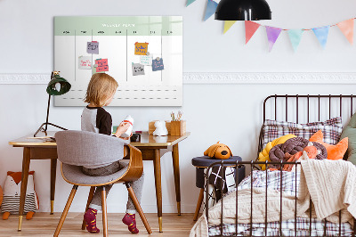 Magnetic board for drawing Weekly planner