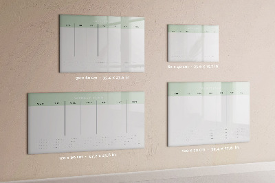 Magnetic writing board Weekly planner