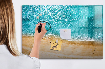 Magnetic erase board sea beach people