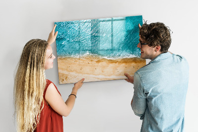 Magnetic erase board sea beach people
