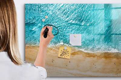 Magnetic erase board sea beach people