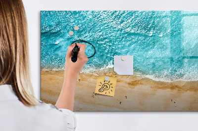 Magnetic erase board sea beach people