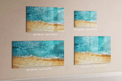 Magnetic erase board sea beach people