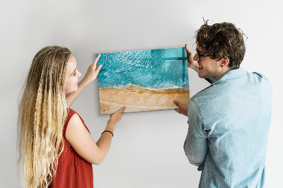 Magnetic erase board sea beach people