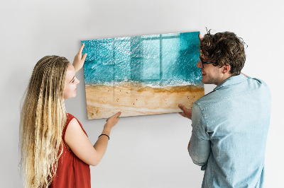 Magnetic board for drawing Sea beach people