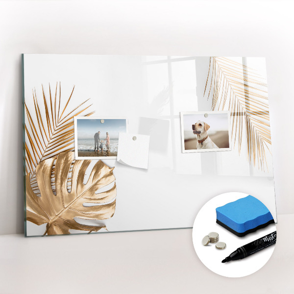 Magnetic writing board Tropical leaves