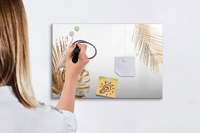 Magnetic writing board Tropical leaves