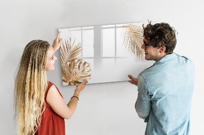Magnetic writing board Tropical leaves
