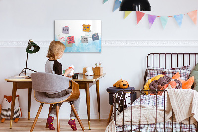 Magnetic board for writing Painted spots