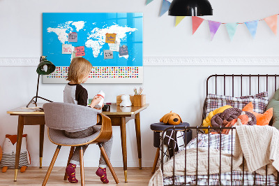 Magnetic board for drawing Contour map of countries