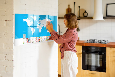 Magnetic board for drawing Contour map of countries