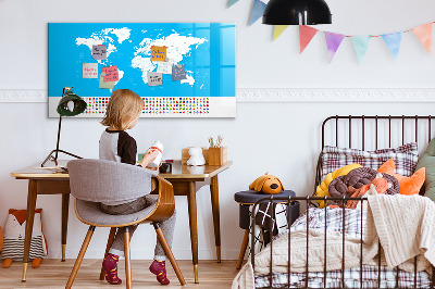Magnetic writing board Outline map of countries