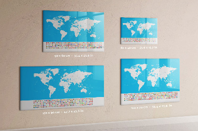 Magnetic writing board Outline map of countries