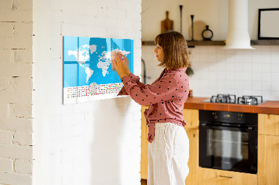 Magnetic writing board Outline map of countries