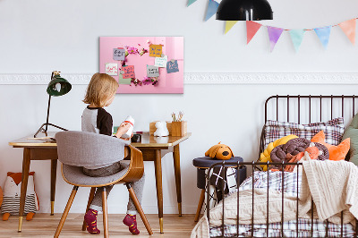 Magnetic erase board Heart of flowers