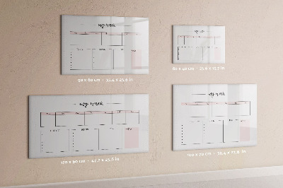 Magnetic writing board My weekly planner