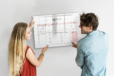 Magnetic writing board My weekly planner