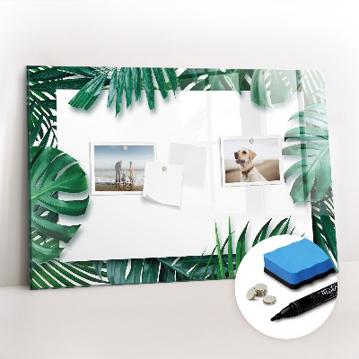 Magnetic writing board Tropical leaves