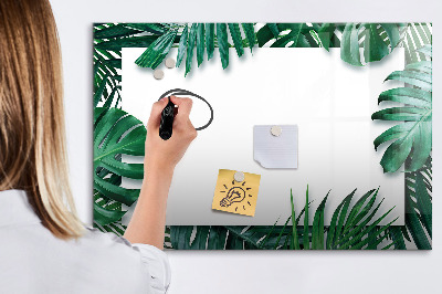 Magnetic writing board Tropical leaves