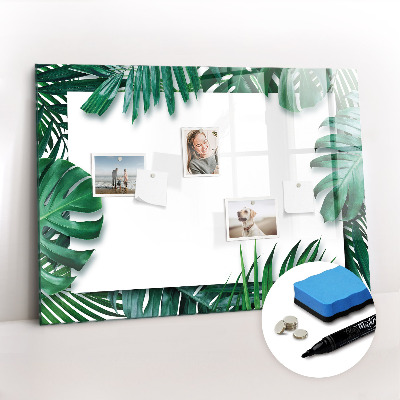 Magnetic writing board Tropical leaves