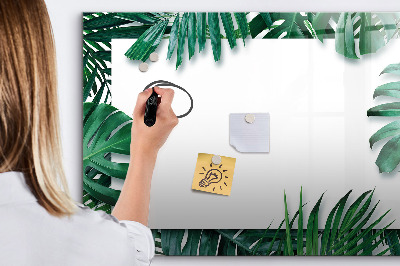 Magnetic writing board Tropical leaves
