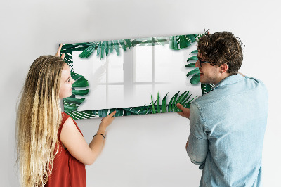 Magnetic writing board Tropical leaves