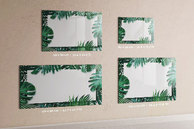 Magnetic writing board Tropical leaves