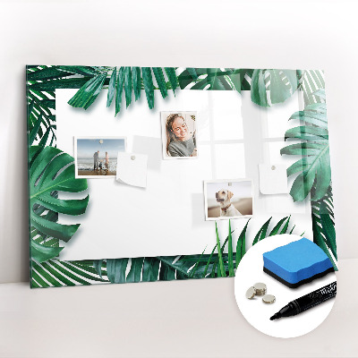 Magnetic writing board Tropical leaves