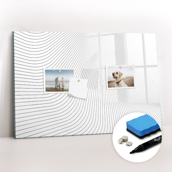Magnetic writing board with marker Abstraction lines