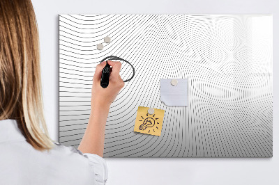 Magnetic writing board with marker Lines abstraction