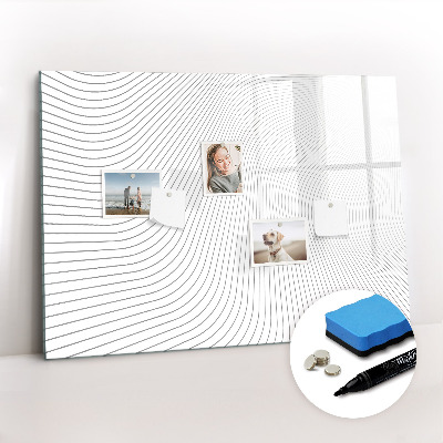 Magnetic writing board with marker Abstraction lines