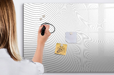 Magnetic writing board with marker Abstraction lines