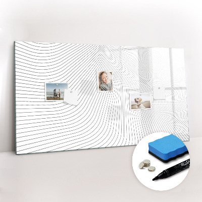 Magnetic writing board with marker Abstraction lines