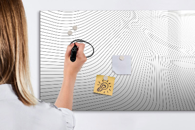 Magnetic writing board with marker Lines abstraction