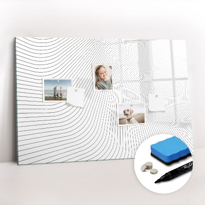 Magnetic writing board with marker Abstraction lines