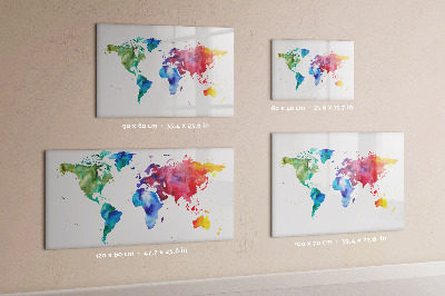 Magnetic drawing board Watercolor map of the world