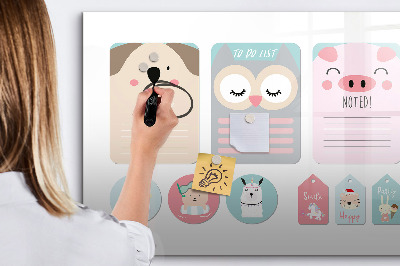 Magnetic erase board Happy animals