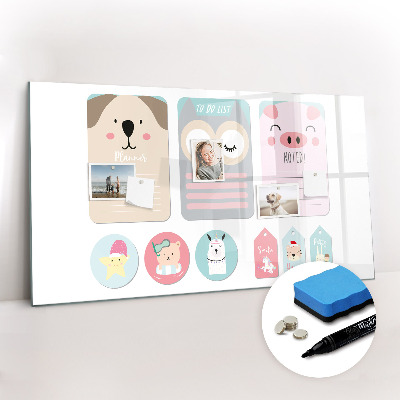 Magnetic erase board Happy animals