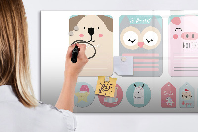 Magnetic erase board Happy animals