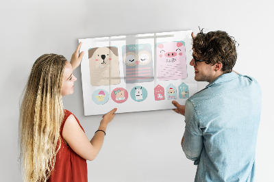 Magnetic erase board Happy animals