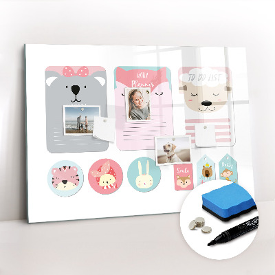 Magnetic writing board Happy Bookmarks