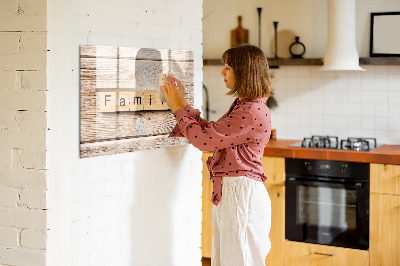 Magnetic writing board Family lettering