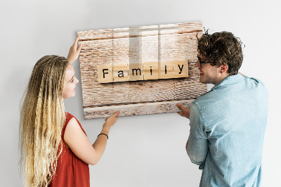 Magnetic writing board Family lettering