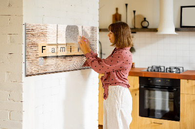 Magnetic writing board Family lettering