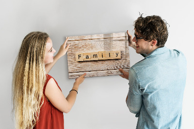 Magnetic writing board Family lettering