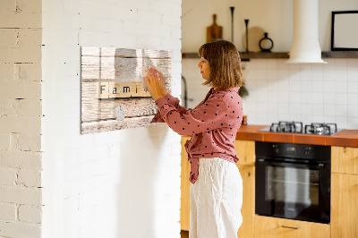 Magnetic writing board Family lettering