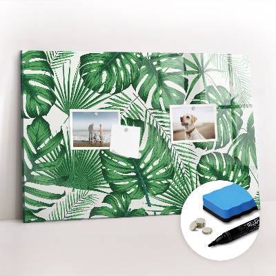 Magnetic erase board Monstera leaves