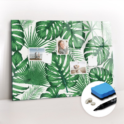 Magnetic erase board Monstera leaves