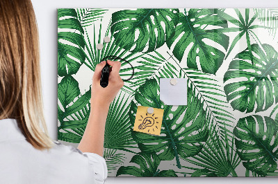 Magnetic erase board Monstera leaves