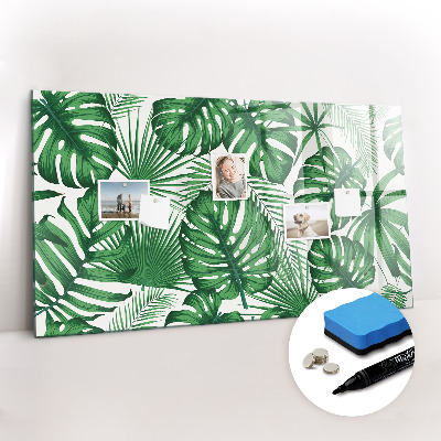 Magnetic erase board Monstera leaves